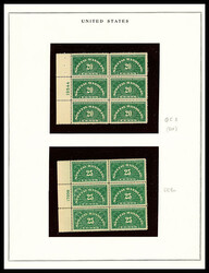 Special Handling, 1925-55, 10¢-25¢, selection of plate blocks ...