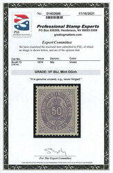 1874, 50¢ violet (Scott 13), a gorgeous mint example, o.g., never ...