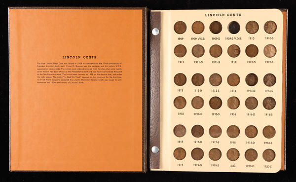 U.S. Lincoln Cent Collection, 1909-2005, album containing 253 Lincoln ...