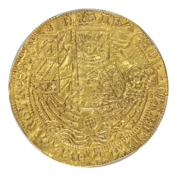 (1583-91) Great Britain Gold Rose Noble Ryal S-1952 Flemish Imitation ...