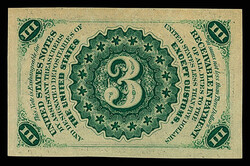 Fr. 1227 3¢ Third Issue (Fr-1227), Rothert-43. Portrait of ...