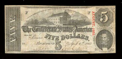 Group of (3) Confederate States Of America CSA Bank Notes, includes: ...
