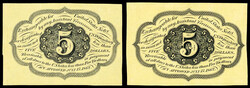Fr. 1231 5 Cents First Issue Fractional Pair, No monogram (Fr-1231), ...