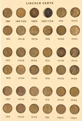 U.S. Lincoln Cent Collection, 1909-2005, album containing 253 Lincoln ...