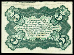 Fr. 1239 5¢ Third Issue (Fr-1239), Rothert-48. Portrait of Clark at ...