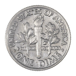 1982 No Mintmark 10C Mercury Dime ANACS MS63/65, old ANACS paper cert ...