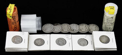 Group of (85) U.S. Silver Quarters: Barber, Standing Liberty, and ...