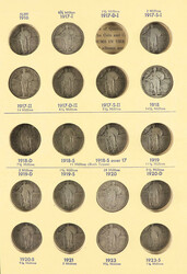Collection Of Standing Liberty Quarters, 1916-1930, housed in a ...