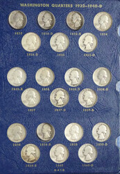 U.S. Washington Quarter Collection, 1934-1964, album contains $18.75 ...