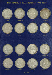 Collection Of Franklin Half Dollars & Barber Half Dollars, 1906-1963, ...