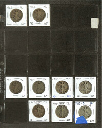 U.S. Walking Liberty Half Dollar Coin Collection, 1916-1947, a large ...