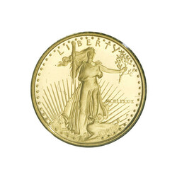 1989-P $5 American Gold Eagle Proof. 9167 fine; 1/10 oz; ...