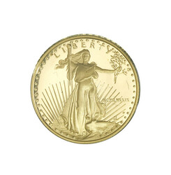 1989-P $5 American Gold Eagle Proof. 9167 fine; 1/10 oz; ...