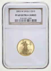 2003-W $10 American Gold Eagle NGC PF69 Ultra Cameo, NGC graded Proof ...