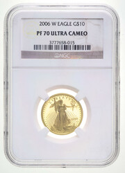 2006-W $10 American Gold Eagle NGC PF70 Ultra Cameo, NGC graded Proof ...