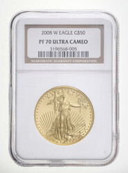 2008-W $50 American Gold Eagle NGC PF70 Ultra Cameo, NGC graded Proof ...
