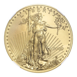 2009 $50 American Gold Eagle NGC MS70 Early Releases, NGC graded Mint ...