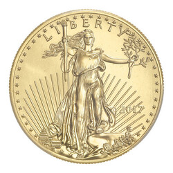 2017 $50 American Gold Eagle PCGS MS70 225th Anniversary United ...
