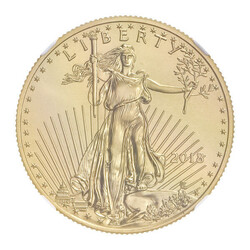 2018 $25 American Gold Eagle NGC MS70, NGC graded Mint State ...