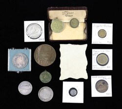 Group of Zeppelin Related Silver Coins, Non-Silver Coins & a Bronze ...