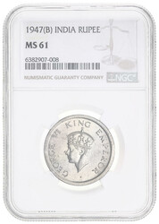 Group of (2) India Rupee NGC Graded Coins, includes: 1840 (B&amp;C) ...