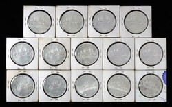 Group of (14) 1965 Canadian Silver dollars, each coin in .800 silver, ...