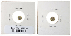 Group of (2) Indian Electrum Gold Fanams, 18th Century, ancient coins ...