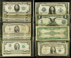 Collection Of United States Silver Certificates & Federal Reserves ...