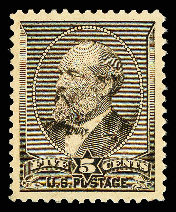 1882, 5¢ yellow brown (Scott 205), well-balanced jumbo margins, o.g. ...