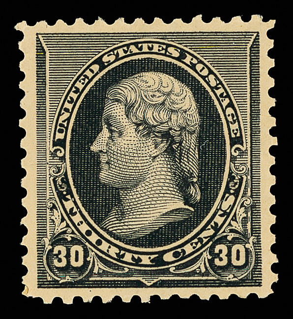 1890, 30¢ black (Scott 228), clean brilliant look, o.g., never ...