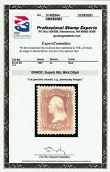 1867, 3¢ red, F. grill (Scott 94), o.g., lightly hinged, wonderful ...