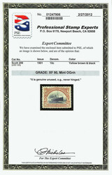 1901, 10¢ Pan-American (Scott 299), bold, radiant vibrancy, o.g., ...