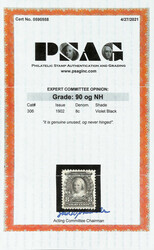 1902, 8¢ violet black (Scott 306), bold, vivid impression, o.g., ...