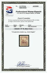 1903, 10¢ pale red brown (Scott 307), sparkling clear hue, o.g., ...