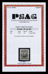 1902, 13¢ purple black (Scott 308), appealing Post Office fresh ...