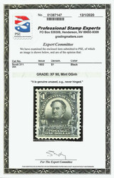 1903, $1 black (Scott 311), clear and balanced, o.g., never hinged, ...