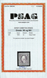 1908, 3¢ deep violet, type I, D.L. watermark (Scott 333), clear ...