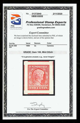 1909, 2¢ Lincoln Centenary, imperf. (Scott 368), mathematically ...