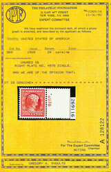 1909, 2¢ Lincoln Centenary, bluish paper (Scott 369), single with ...