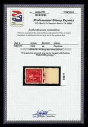 1910, 2¢ carmine, S.L. watermark (Scott 375), single with plate ...