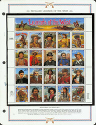 "Legends of the Post Office" Sheet & Uncut Press Sheet Accumulation, ...