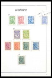 Liechtenstein, Highly Complete Collection, 1912-2009, in two albums, ...