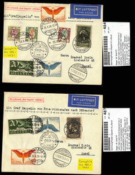 Liechtenstein, Zeppelin Covers Selection, 1929-36, 12 attractive ...