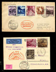 Liechtenstein, Zeppelin Covers Selection, 1929-36, 12 attractive ...