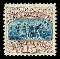 1869, 15¢ brown & blue, type I (Scott 118), o.g., lightly hinged, ...