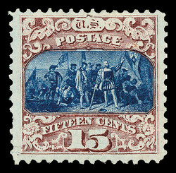 1869, 15¢ brown & blue, type II (Scott 119), unused without gum, ...