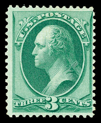 1870, 3¢ green, I. grill, N.B.N.C. printing (Scott 136A), o.g., ...