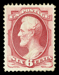 1870, 6¢ carmine, H. grill, N.B.N.C. printing (Scott 137), regummed, ...