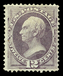 1870, 12¢ dull violet, H. grill, N.B.N.C. printing (Scott 140), ...