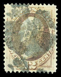 1870, 12¢ dull violet, H. grill, N.B.N.C. printing (Scott 140), ...